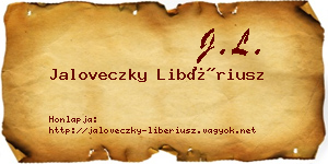 Jaloveczky Libériusz névjegykártya