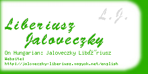liberiusz jaloveczky business card